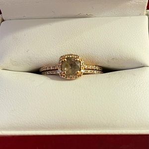 Rose Gold Engagement Ring and Wedding Band